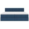 vidaXL Ł&oacute;żko Ze LED Lights Z zagł&oacute;wkiem Niebieski 180 x 200 cm tkanina