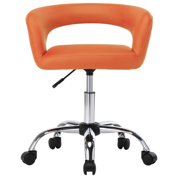 vidaXL Krzesła stołowe, 4 szt., pomarańczowe, sztuczna sk&oacute;ra