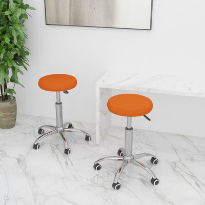 vidaXL Krzesła stołowe, 2 szt., pomarańczowe, sztuczna skóra