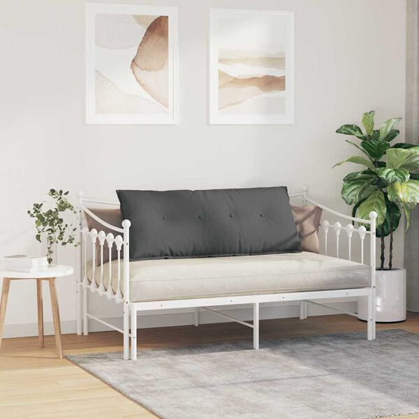 vidaXL Poduszka na plecy Ciemnoszary 120 x 19 x 50 cm tkanina