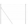 vidaXL Ogrodzenie spawane do mocowania w gruncie 25 x 1,5 m srebrny