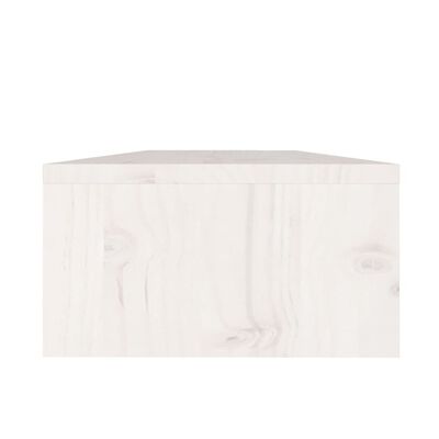 vidaXL Podstawka na monitor, biała, 50x24x13 cm, lite drewno sosnowe