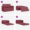 vidaXL Sofa Bed 110cm Czerwone wino tkanina