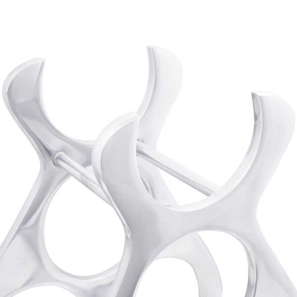 vidaXL Regał na wino Srebrny 32 x 14 x 37.5 cm Aluminium