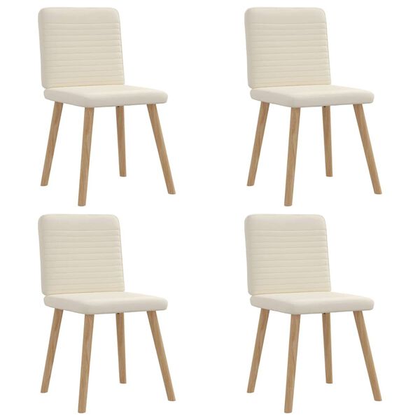 vidaXL Krzesła stołowe, 4 szt., lniane