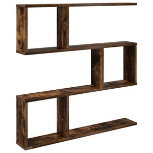 vidaXL P&oacute;łka ścienna Dąb wędzony 80 x 12 x 79,5 cm Drewno inżynieryjne