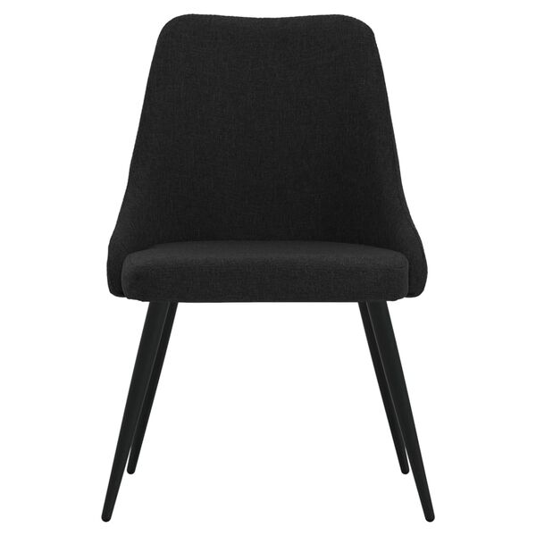 vidaXL Krzesła stołowe, 6 szt., czarne, obite tkaniną