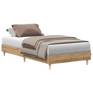 vidaXL Rama ł&oacute;żka bez materaca Artisan Oak 75x190 cm Drewno klejone