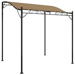 vidaXL Zadaszenie, kolor taupe, 2x2,3 m, 180 g/m&sup2;, tkanina i stal
