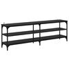 vidaXL Szafka pod telewizor Czarny Dąb 160 x 30 x 50 cm