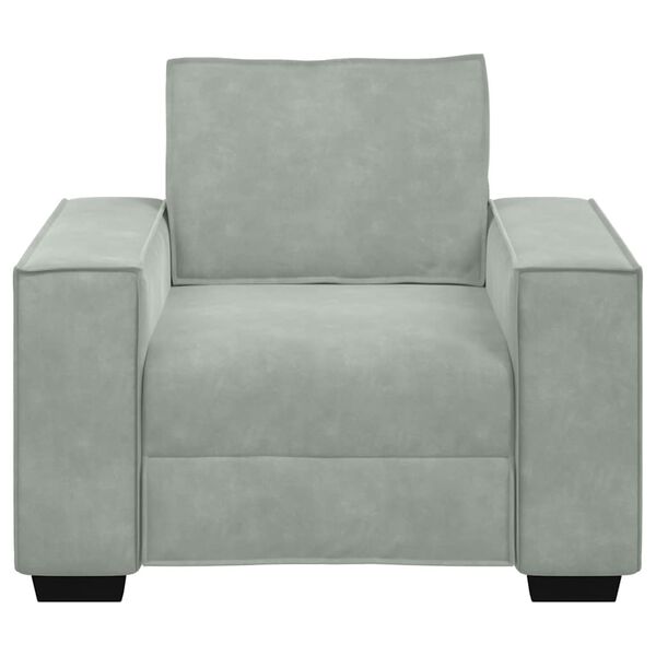 vidaXL Sofa Fotel Jasnoszary 100x78x84 cm Aksamit