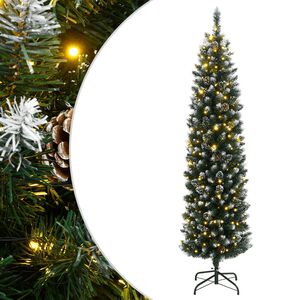 vidaXL Sztuczna, smukła choinka, 150 lampek LED, 120 cm