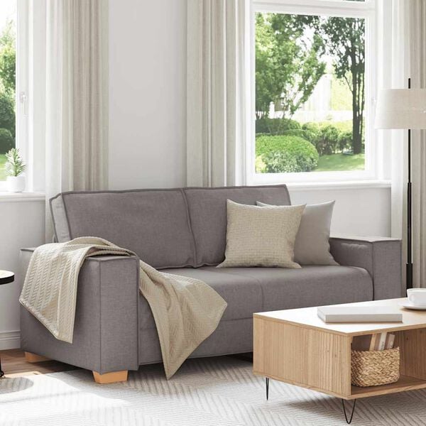vidaXL Sofa 2-osobowa Taupe 180x78x84 cm Tkanina