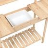 vidaXL Stolik do przesadzania roślin, ze zlewem, 147,5x44x139,5 cm