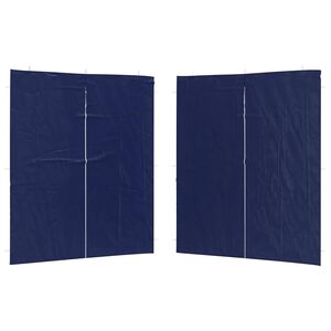 vidaXL Ściana boczna namiotu na imprezy 2 pcs niebieski 200 x 195 cm