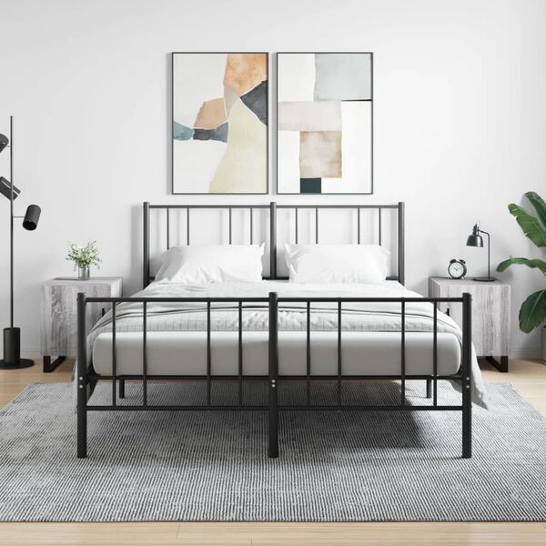 vidaXL Szafki nocne, 2 szt., szary dąb sonoma, 40x40x50 cm