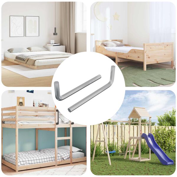 vidaXL Klucz Szesnastokątny 2 pcs Srebrny 32 x 86 mm Stal