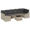 vidaXL Zestaw Sof z poduszką Jasnoszary 55 x 55 x 37 cm polirattan