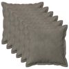 vidaXL Poszewka na poduszkę 6 pcs HOUTEN jasnoszary 30 x 30 cm Welur