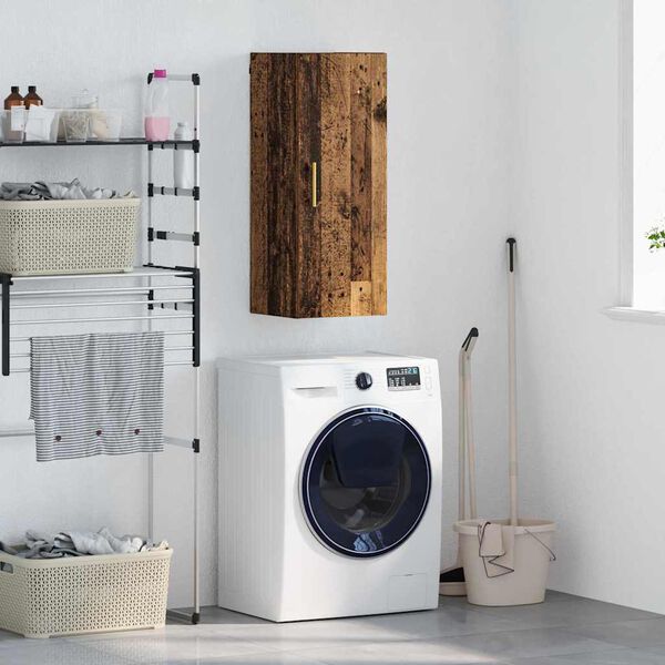 vidaXL Szafka wisząca Stare drewno 34,5 x 34 x 90 cm