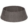 vidaXL Kołnierz do Choinki Okrągły Szary śr. 45 x 22 cm polirattan