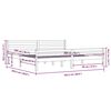 vidaXL Rama łóżka, biała, lite drewno, 200 x 200 cm
