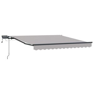 vidaXL Markiza wysuwana jasnoszary 300 x 250 cm Tkanina i aluminium
