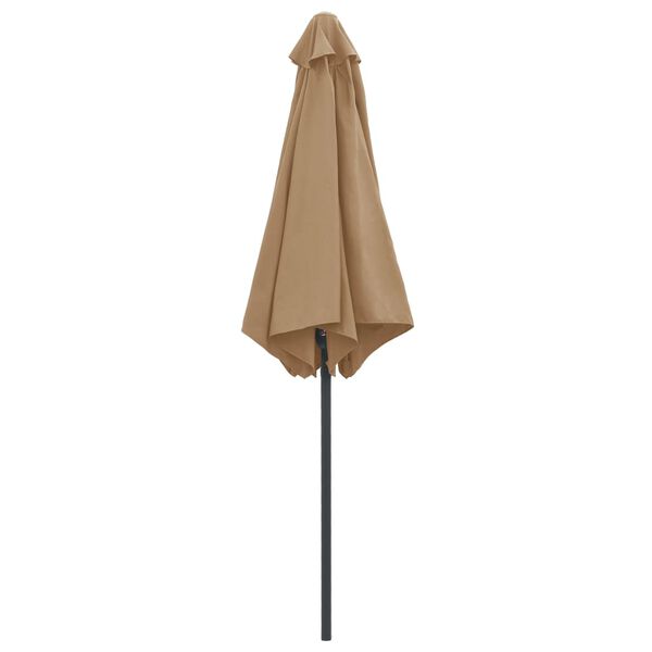 vidaXL Parasol ogrodowy na aluminiowym słupku, 270x246 cm, taupe