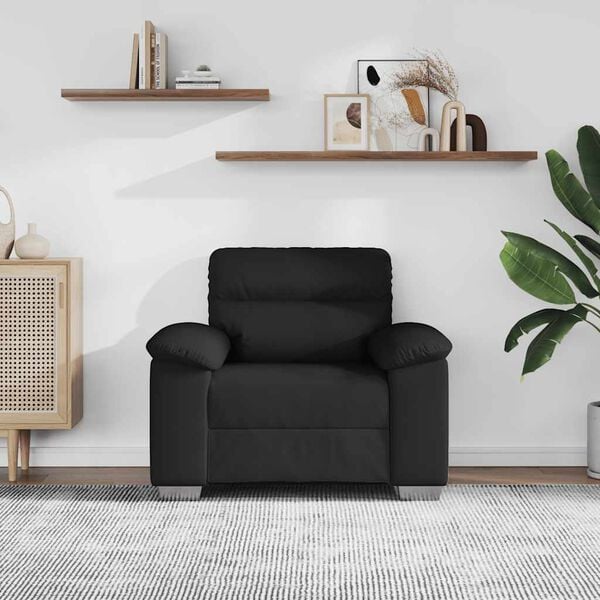 vidaXL Fotel, czarny, 100x81x84 cm, obity sztuczną sk&oacute;rą