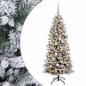 vidaXL Sztuczna choinka z bombką 120 cm 150 LED Ciepła biel PVC i PE