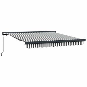 vidaXL Zwijana markiza, antracytowo-biała, 3x2,5m, tkanina i aluminium