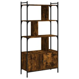vidaXL Biblioteczka z drzwiczkami, przydymiony dąb, 76,5x30x154,5 cm