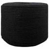vidaXL Sznur bawełniany 4 mm 250 m Czarny 100% bawełna