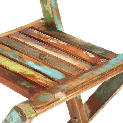 vidaXL Składane krzesła barowe do ogrodu, 2 szt., drewno z odzysku