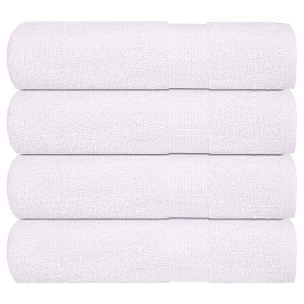 vidaXL Ręczniki kąpielowe, FROGN, 4 szt., białe, 100x150 cm, 360 g/m&sup2;