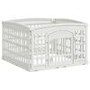 vidaXL Playpen dla Psa z 4 Panelami 88 x 88 x 56 cm Biały Składany