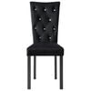 vidaXL Krzesła stołowe, 4 szt., czarne, obite aksamitem