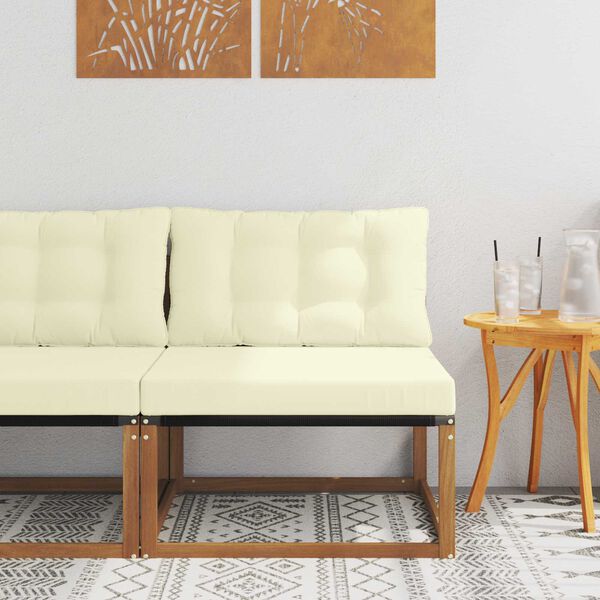 vidaXL Środkowa sofa ogrodowa Lite Drewno Akacji Naturalny