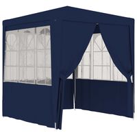 vidaXL Namiot imprezowy ze ściankami, 2x2 m, niebieski, 90 g/m²