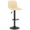 vidaXL Stołki barowe, 2 szt., kremowe, obite aksamitem