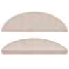 vidaXL Maty na schody 15 szt. 56x17x3 cm Taupe P&oacute;łokrągłe