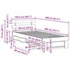 vidaXL Ramka ł&oacute;żka Z zagł&oacute;wkiem Biały 100 x 200 cm Lite drewno sosnowe