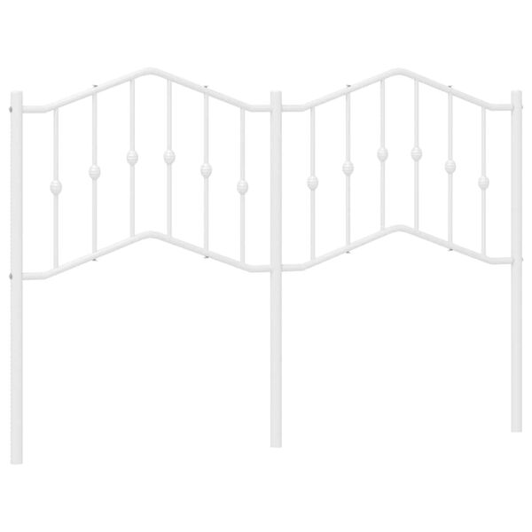 vidaXL Metalowe wezgłowie, białe, 150 cm