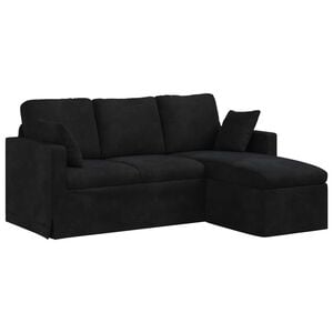 vidaXL Sofa Czarny 178 x 134 x 80 cm Aksamit
