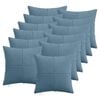 vidaXL Poszewka na poduszkę 12 pcs ALMELO niebieski 40 x 40 cm sztruks