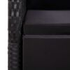 vidaXL 7-częściowy zestaw mebli ogrodowych, czarny