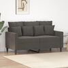 vidaXL Sofa 2-osobowa, ciemnoszary, 120 cm, tapicerowana aksamitem