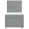 vidaXL Ł&oacute;żko kontynentalne z materacem, jasnoszare, tkanina, 80x200 cm