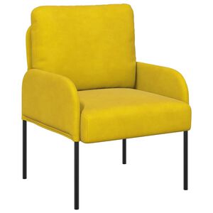 vidaXL Kanapy z poduszką 55cm Ż&oacute;łty sklejka