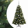 vidaXL Sztuczna choinka z bombką 120 cm 150 LED Ciepła biel